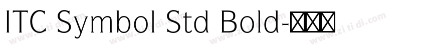 ITC Symbol Std Bold字体转换